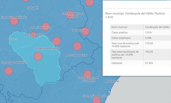 Casos acumulats a 1 de setembre