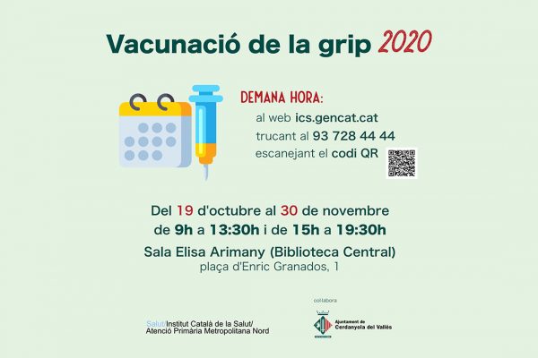 Cartell vacunació grip 2020