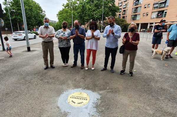 D'esquerra a dreta, Antoni Morral, Pilar Fintanals, Jose Antonio Trigueros, Marian Navarro, Carlos Cordón i Cristina REal