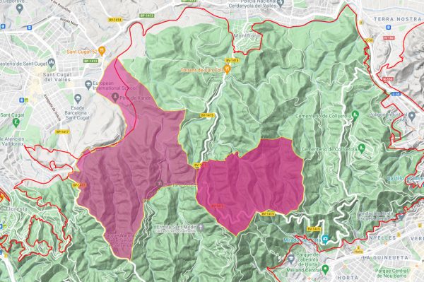 Zones de cacera més pròximes al nucli de Cerdanyola (Font Parc de Collserola)