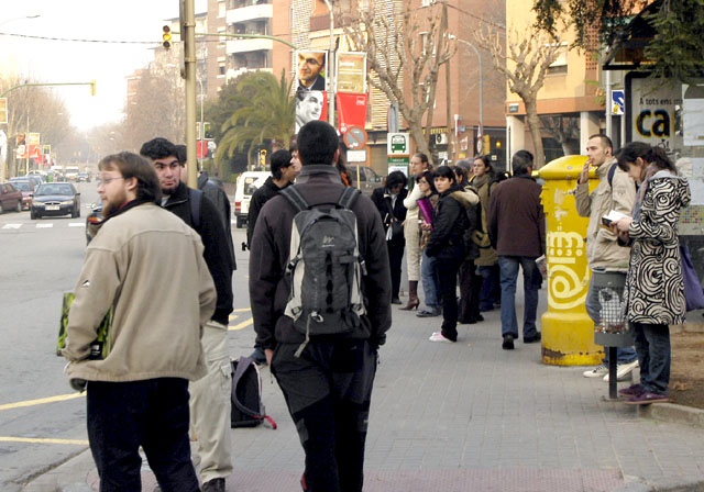 Els conductors de Sarbus fan vaga per reclamar millors condicions de treball