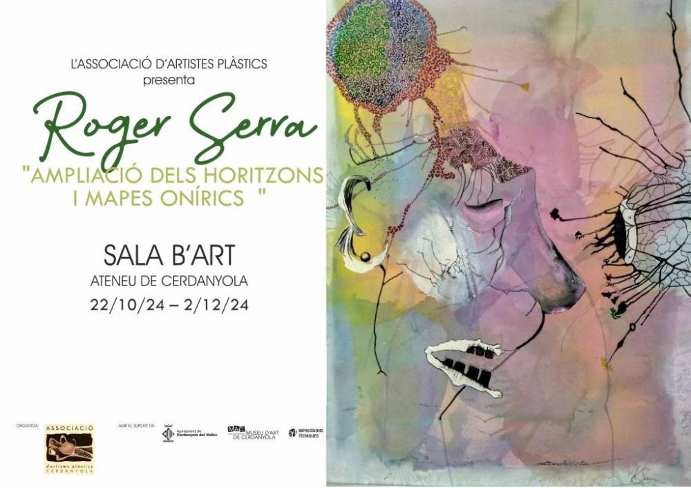 El B’Art Ateneu acull l’exposició de pintures Ampliació dels horitzons i mapes onírics, de Roger Serra Gómez