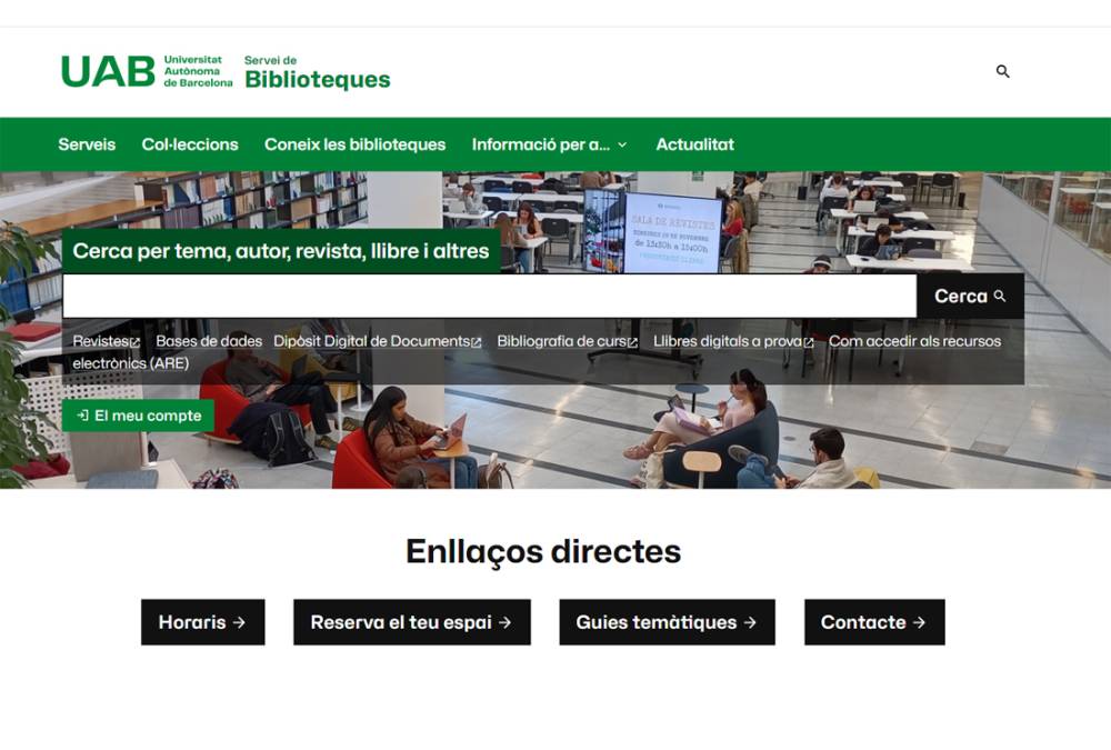 Les biblioteques de la UAB estrenen portal a internet