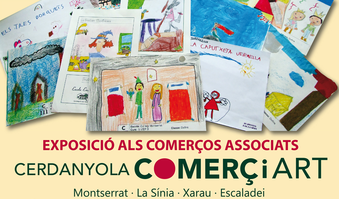 40 establiments de Cerdanyola Comerç exposen dibuixos d'escolars