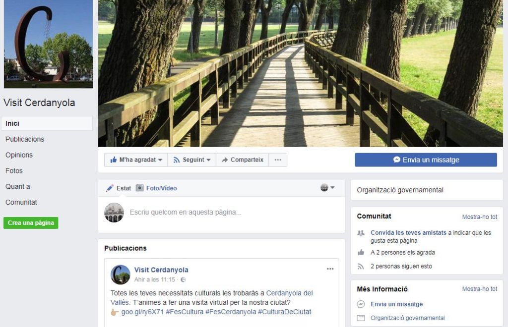 L’Ajuntament impulsa el compte oficial 'Visit Cerdanyola' a Facebook i Instagram