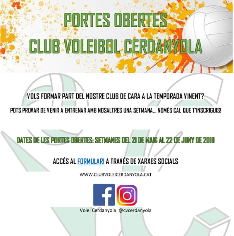 Jornades de portes obertes del Club Voleibol Cerdanyola