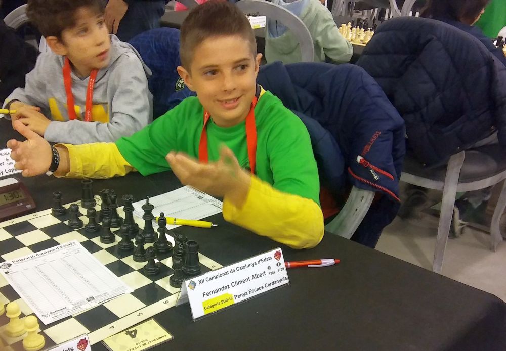 Albert Fernández onzè classificat en el Campionat d'Espanya d'escacs sots 10