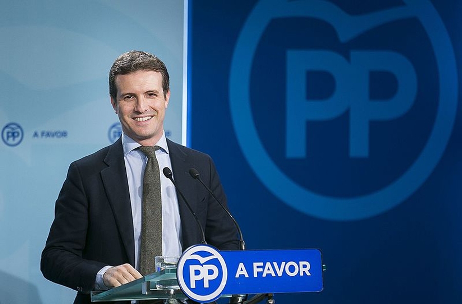 Pablo Casado guanya les primàries del PP de forma aclaparadora a Cerdanyola