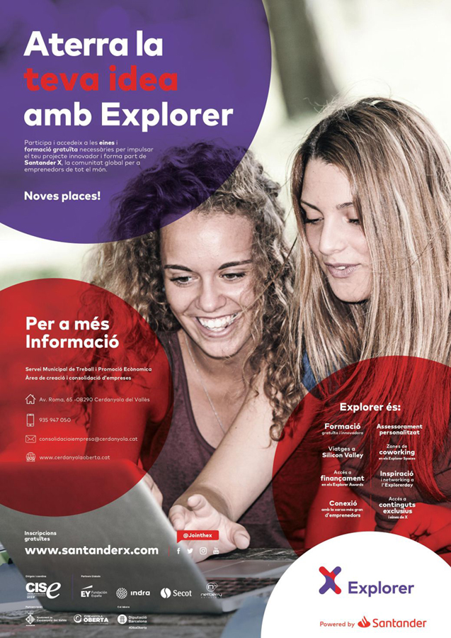 S'obre el període d'inscripció del programa Explorer "Joves amb idees"