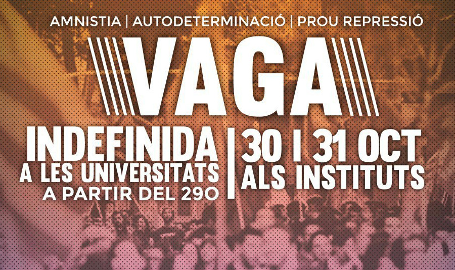 Sindicats d'estudiants convoquen vaga indefinida a les Universitats