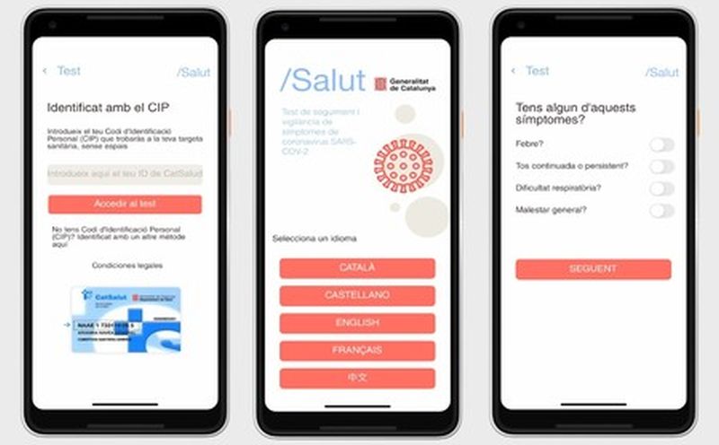 Salut posa en marxa una 'app' per detectar la Covid 19 a Catalunya