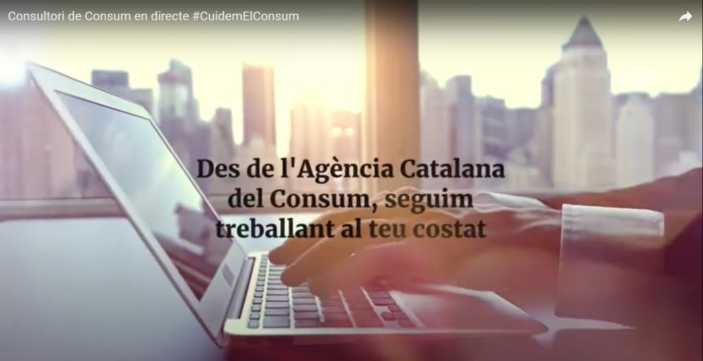 L'Agència Catalana del Consum obre un nou canal online per atendre les consultes per afectacions derivades de la crisi de la COVID-19