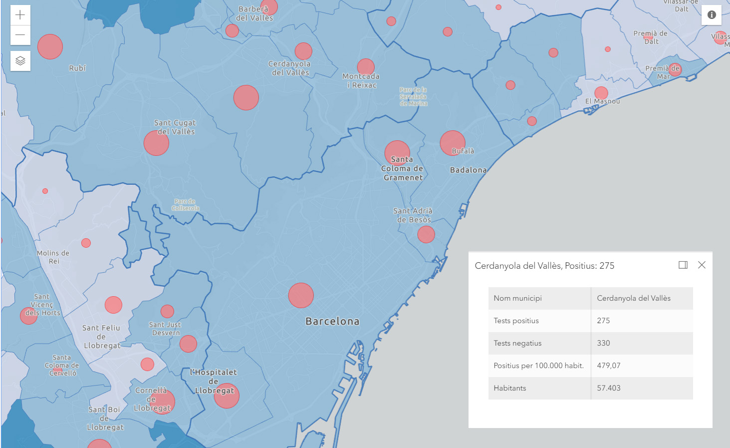 El mapa de la Generalitat indica que no hi ha hagut cap cas positiu en 24 hores a Cerdanyola