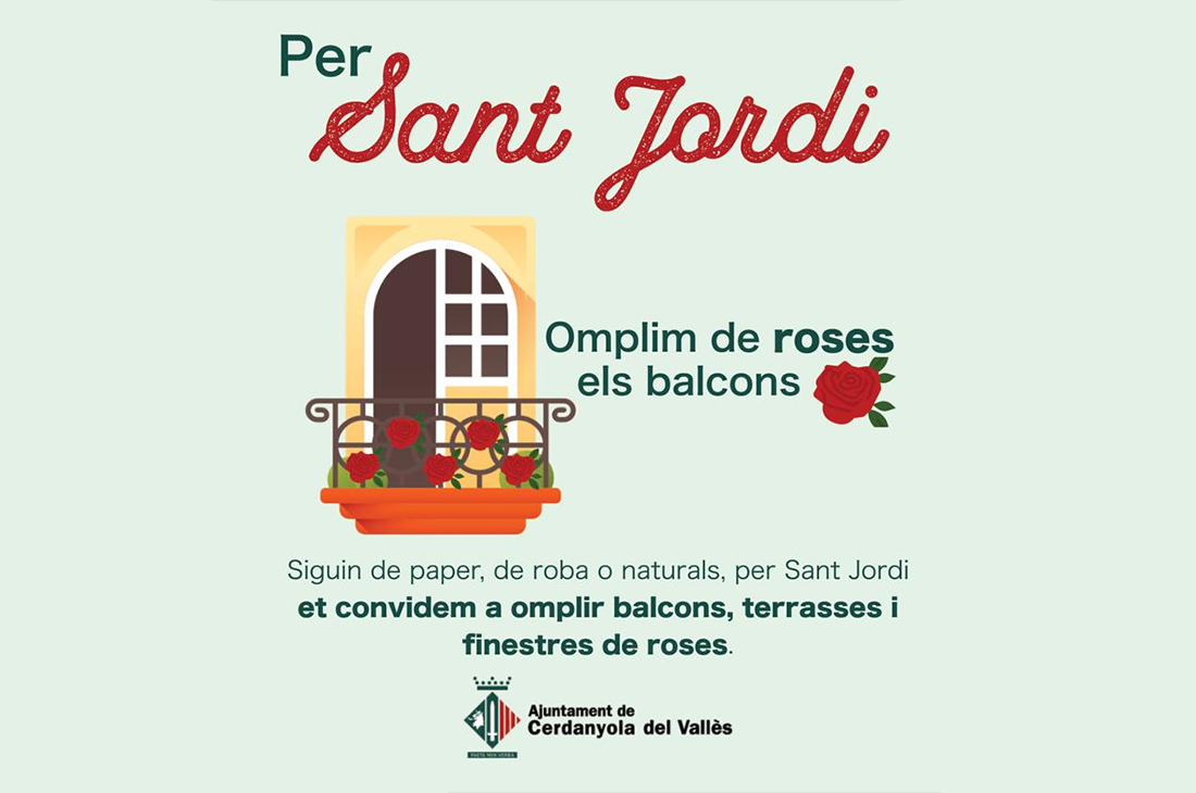 Crida per a decorar les balconades i finestres per Sant Jordi