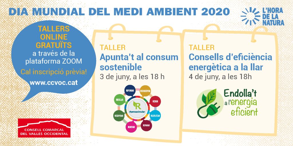 El Consell Comarcal programa dos tallers gratuïts sobre consum responsable i eficiència energètica a la llar per la Setmana del Medi Ambient