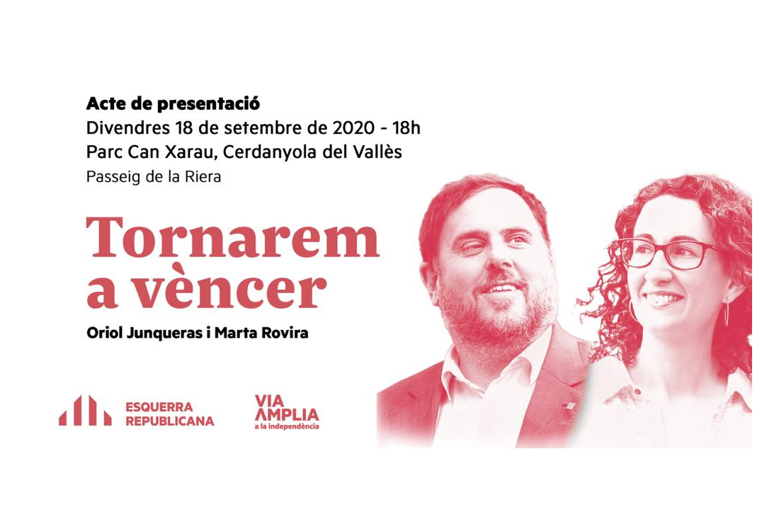 ERC presentarà el llibre de Junqueras i Rovira al Parc Xarau