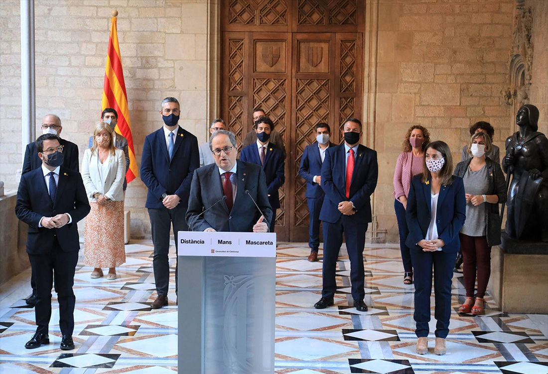 Els partits independentistes mostren indignació per la inhabilitació de Quim Torra