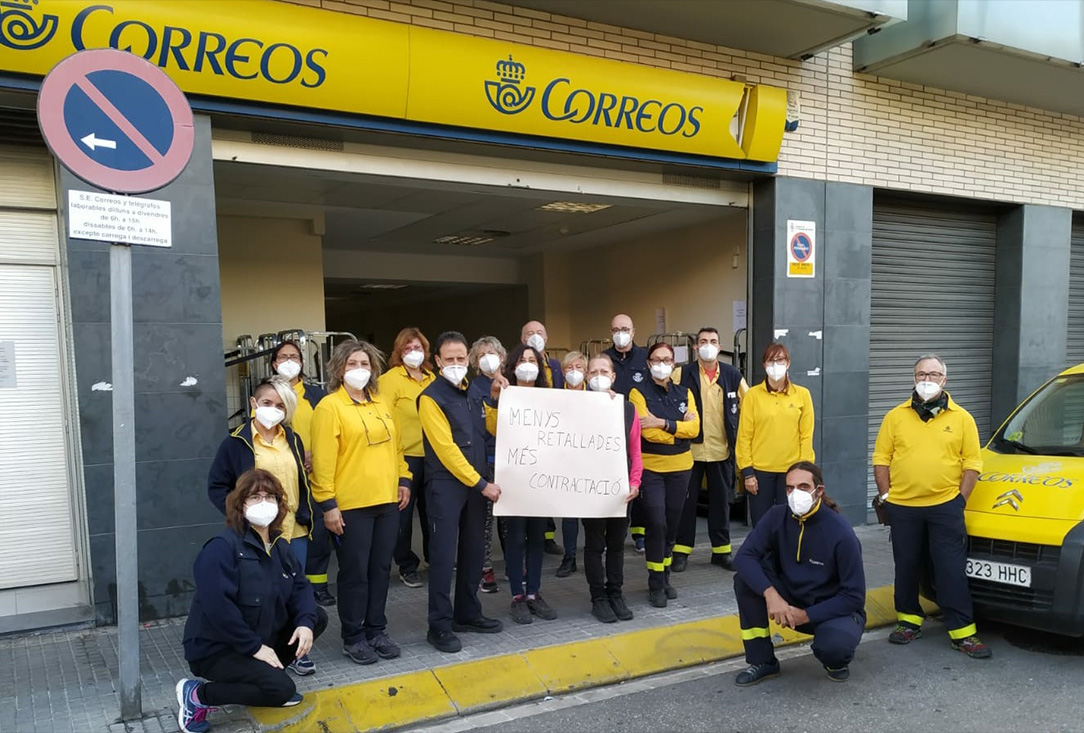 Treballadors de Correus protesten contra la precarització i alerten que perjudica el servei