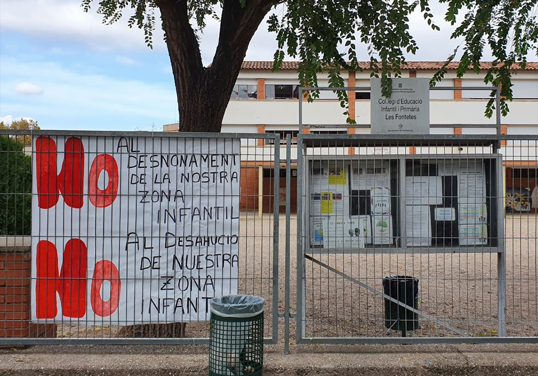 Les famílies de l'escola Les Fontetes s'oposen al trasllat de Serveis Educatius a aules del seu Parvulari