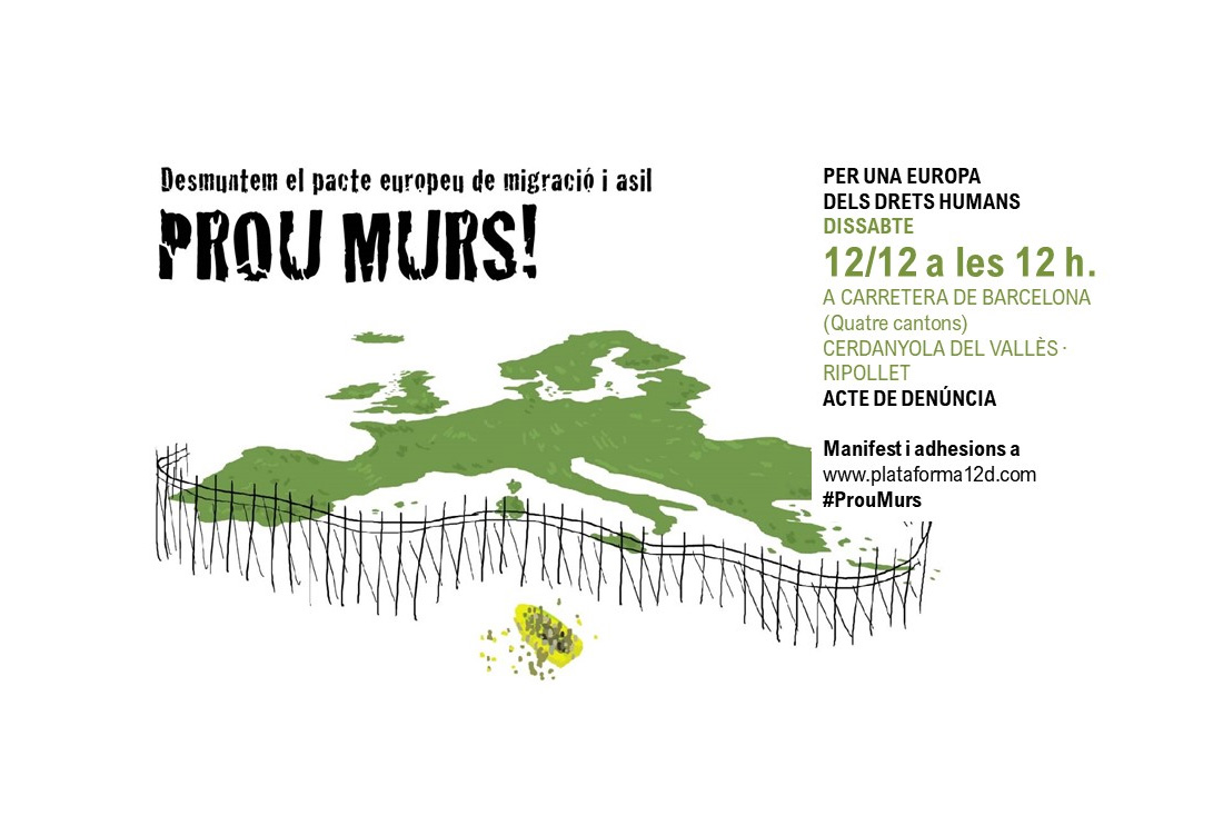 Acollim i Acció Solidària convoquen un acte de denúncia del nou Pacte de Migració i Asil