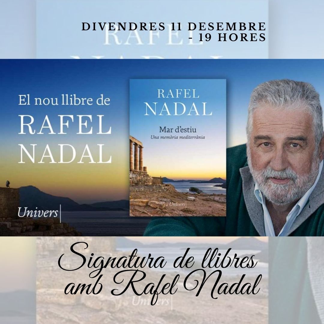 L’escriptor Rafel Nadal signarà avui el seu darrer llibre, Mar d'estiu, a la Llibreria Èfora