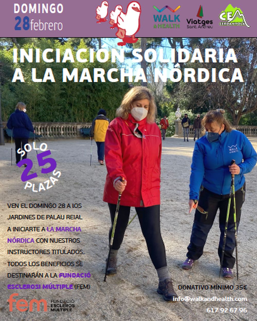 El CEM col·labora amb  Walk&Health per recaptar fons per a la FEM