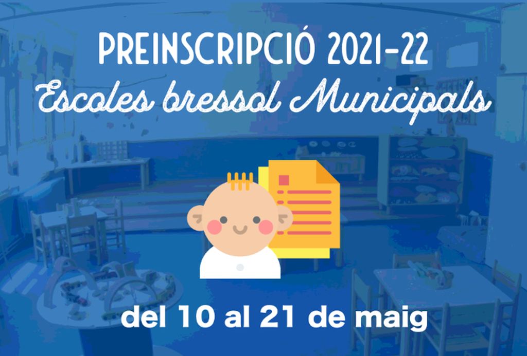 Oberta la preinscripció per a les escoles bressol municipals per al curs 2021/22