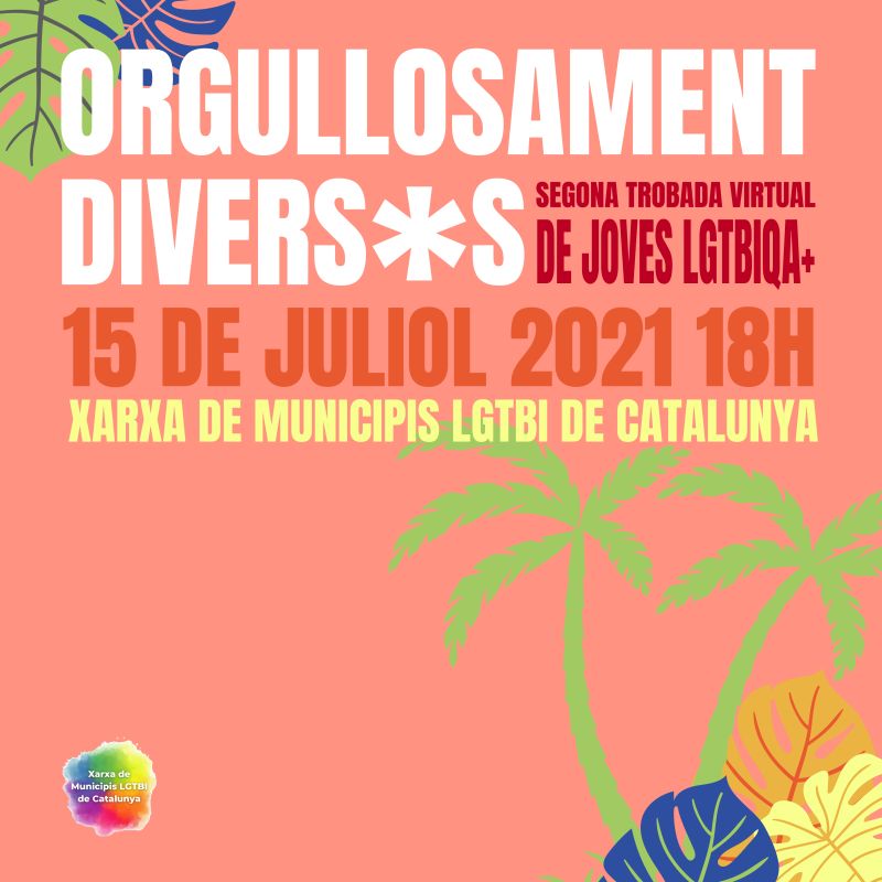 Segona Trobada Virtual de Joves LGBTIQA+: Orgullosament divers*s