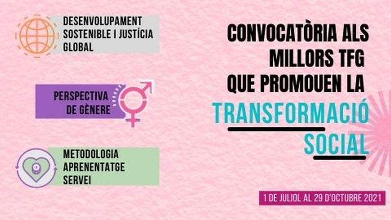 La UAB premiarà els TFG del curs 2020-2021 que hagin tractat temàtiques vinculades a la transformació social