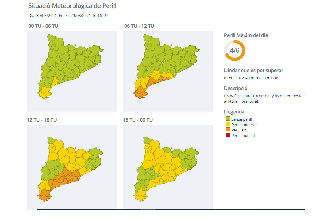 Protecció Civil alerta de pluges intenses al Vallès Occidental