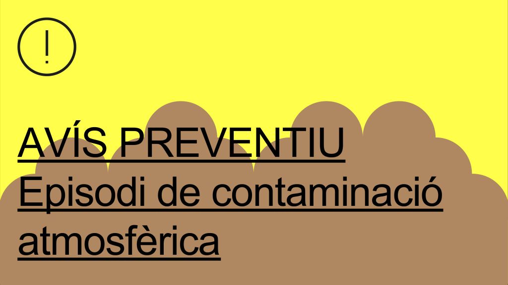 Activat un avís preventiu de contaminació atmosfèrica per partícules